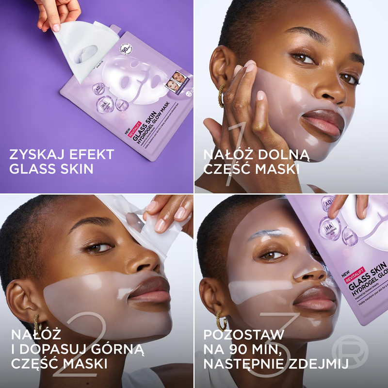 Hydrogélová maska L'Oréal Paris Revitalift Glass Skin s rozjasňujúcim efektom