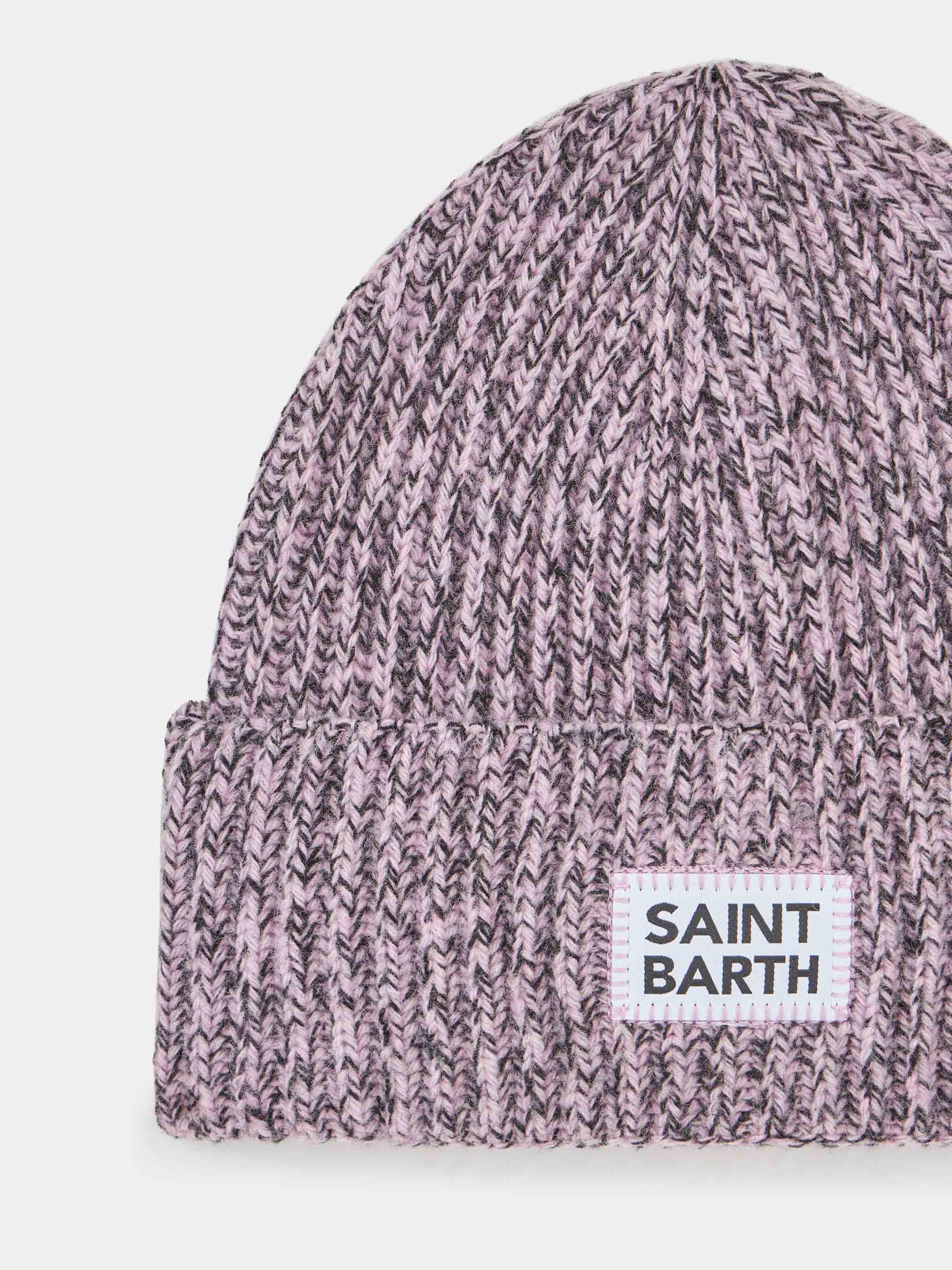 Dameshoed in wit en roze met borduursel van Saint Barth