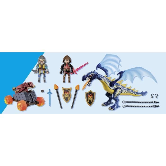 PLAYMOBIL 71644 Warriors with Dragons and Cannon, Novelmore, Dragon, 39 pieces, Ages 4+