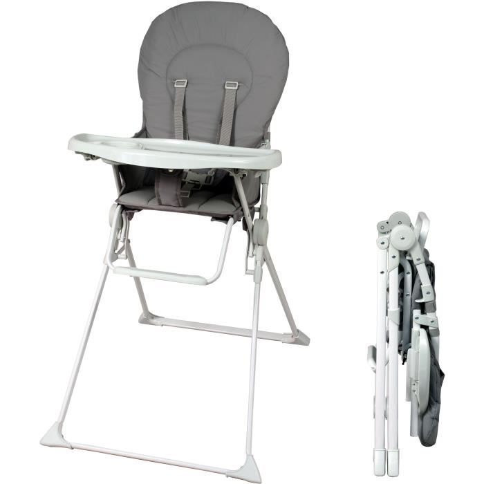 BAMBISOL Fixed high chair with adjustable depth tray, grey