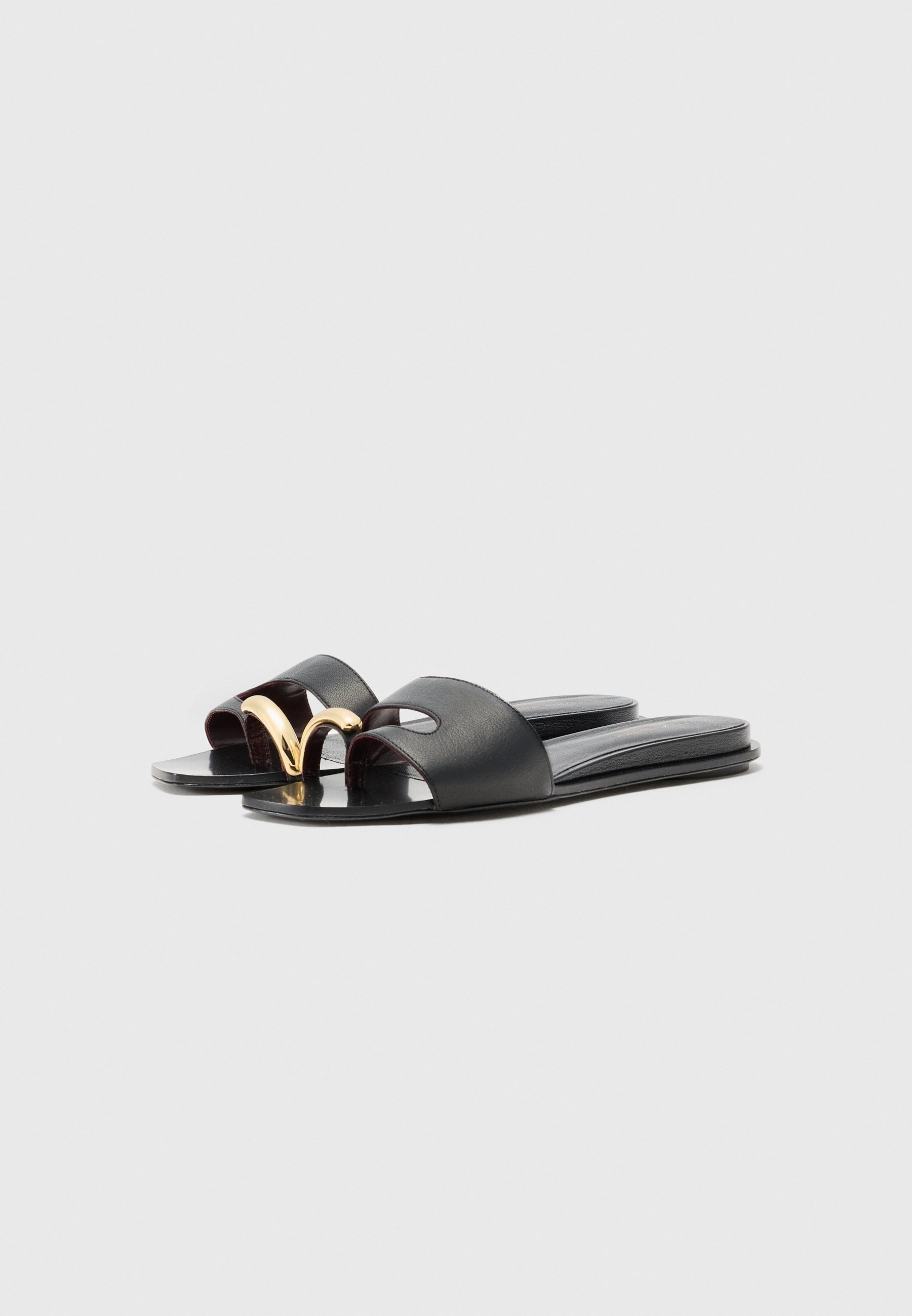 Tory Burch PIERCED - Pantoufles - noir/argent parfait