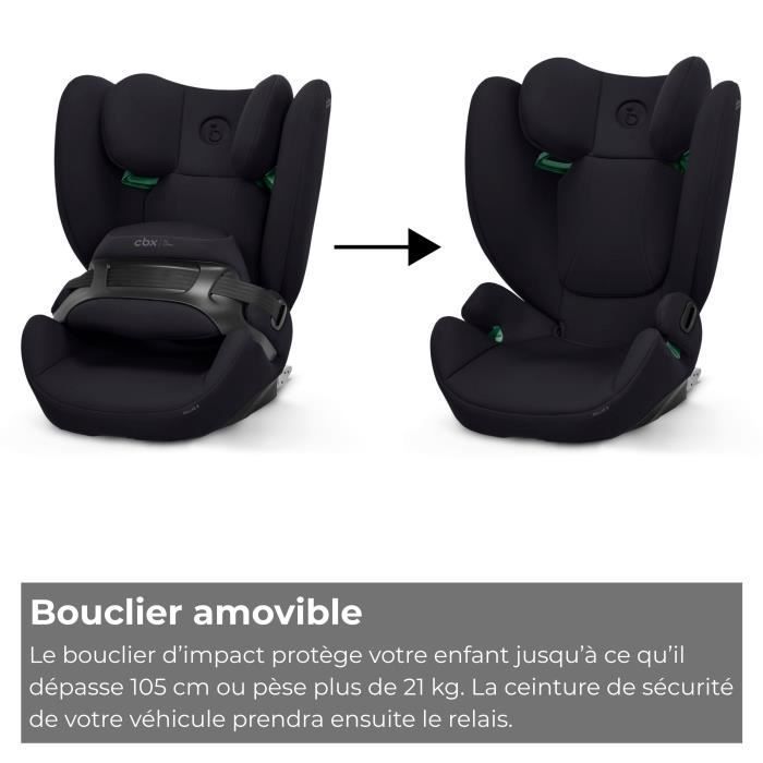 Silla de coche Cybex Pallas B i-Size CBX - 76 a 150 cm - 9 a 50 kg - 15 meses a 12 años - Negro puro