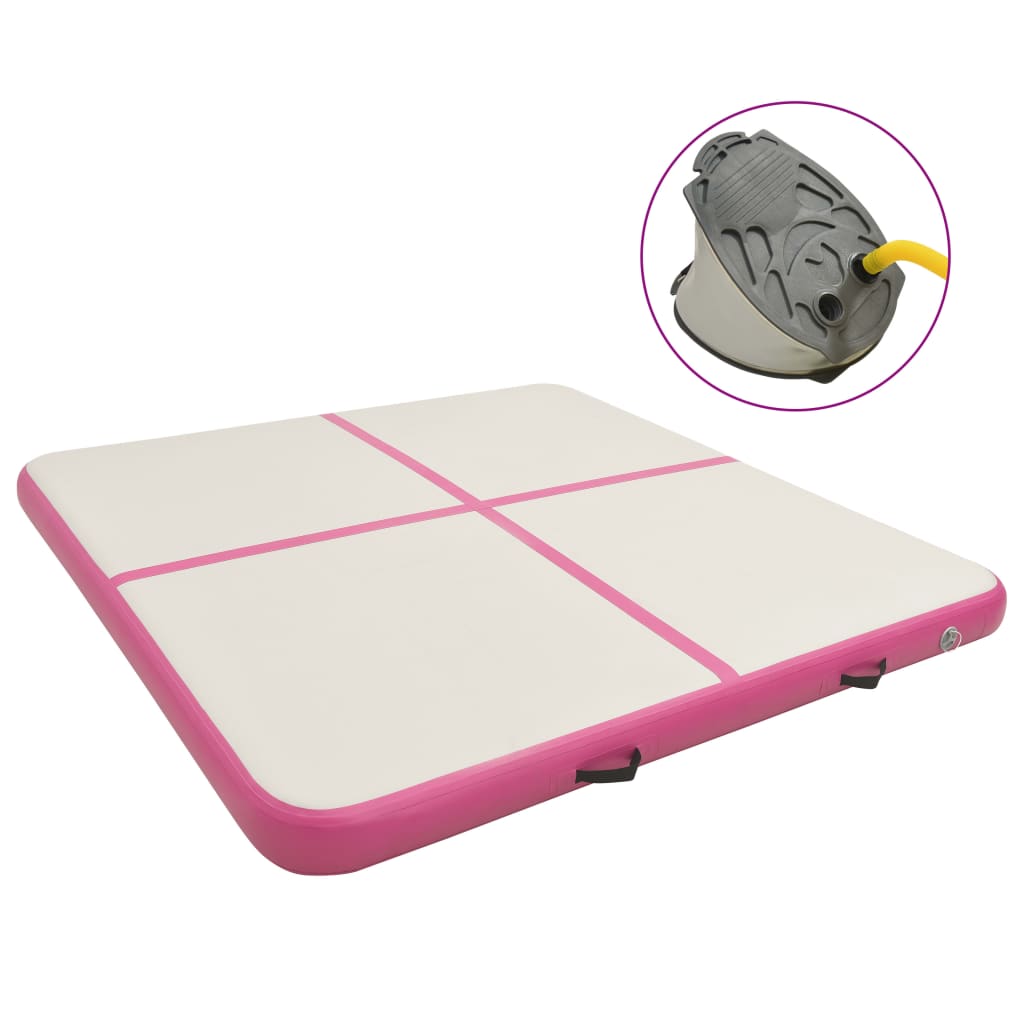  Esterilla nafukovací de Gimnasia Vidaxl s bombou 200x200x20 cm