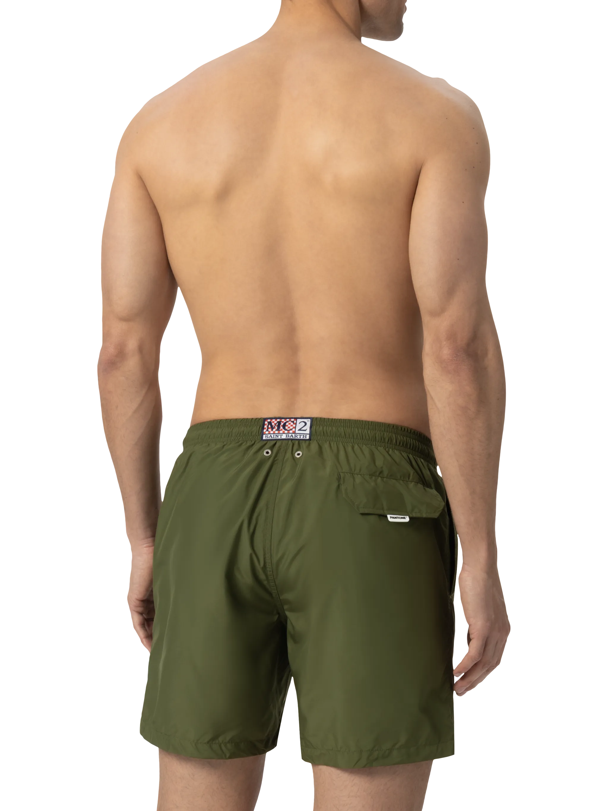 Costume mare Lighting Pantone in tessuto leggero verde militare | PANT
