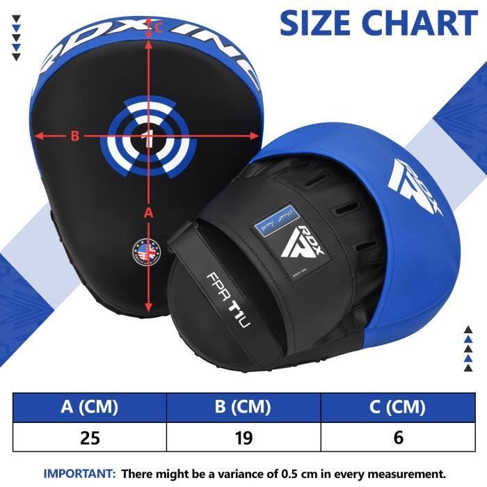 RDX Pattes d'ours Boxe MMA Incurvé Art Martiaux Bouclier Pao Muay Thai Kick Boxing Bouclier Cible D'entraînement Focus Pads, Blue
