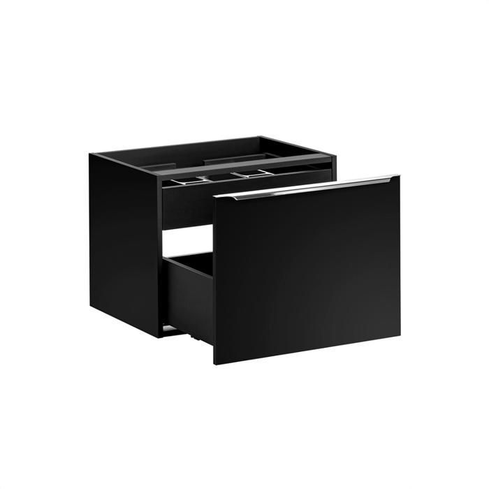 Móvel de lavatório - OTITEC - Preto Intenso - 120 cm - Cuba dupla - Preto fosco