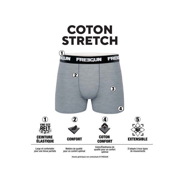 Cuecas Boxer Masculinas Freegun - Pretas (Pacote com 6)