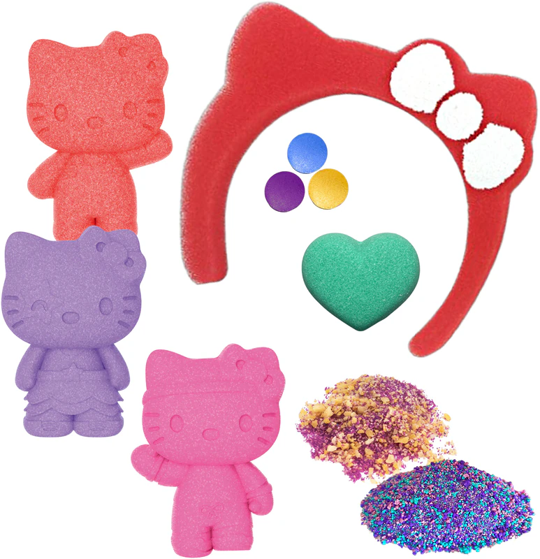 Kit de banho infantil Hello Kitty em caixa de presente