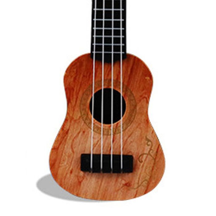 Guitarra de brinquedo infantil, simulação musical de plástico para meninas e meninos, presente de aniversário sem pichações