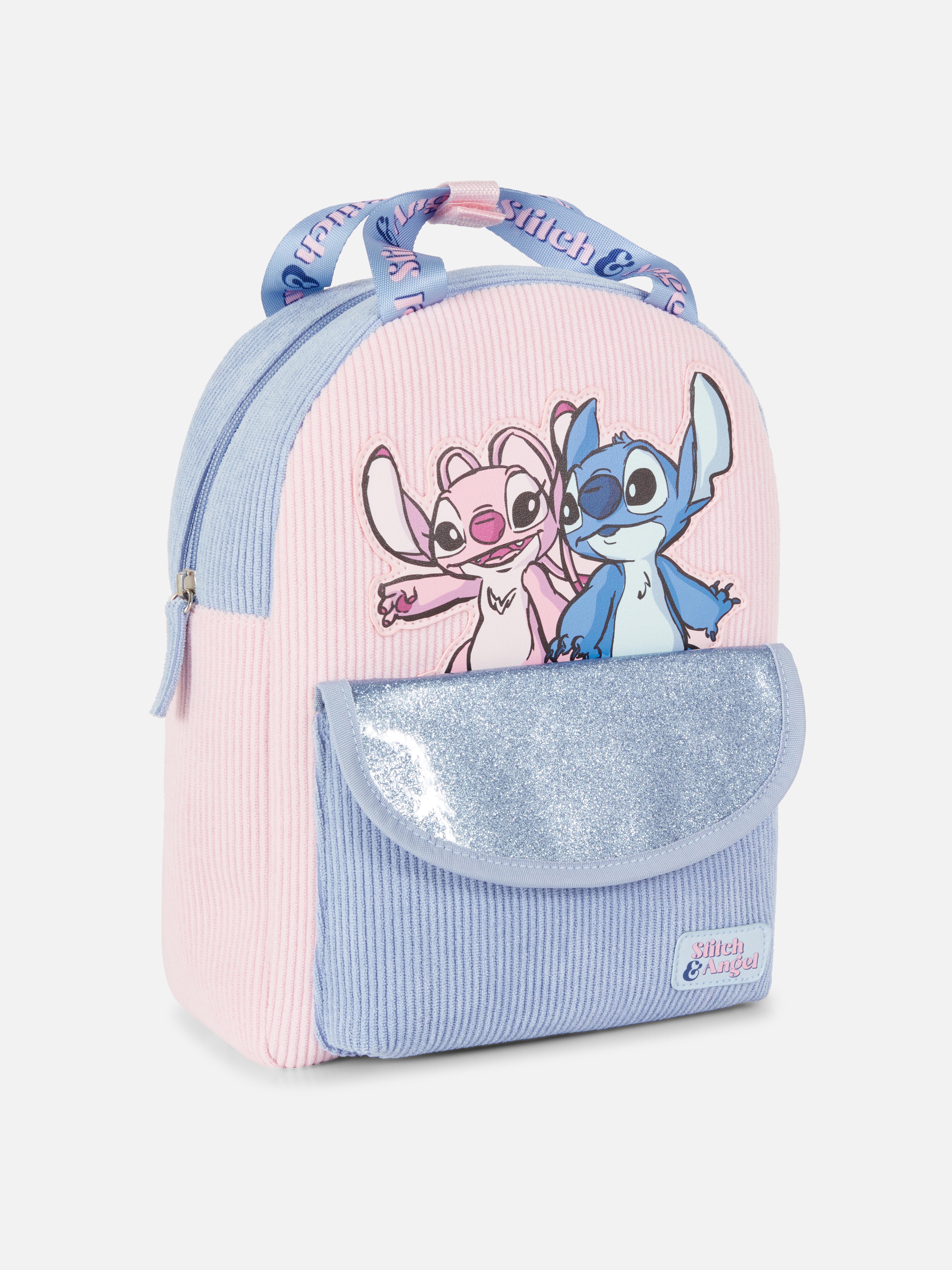 Rucsac din catifea reiată Disney's Stitch Un rucsac Disney din catifea reiată, cu bretele reglabile și fermoare