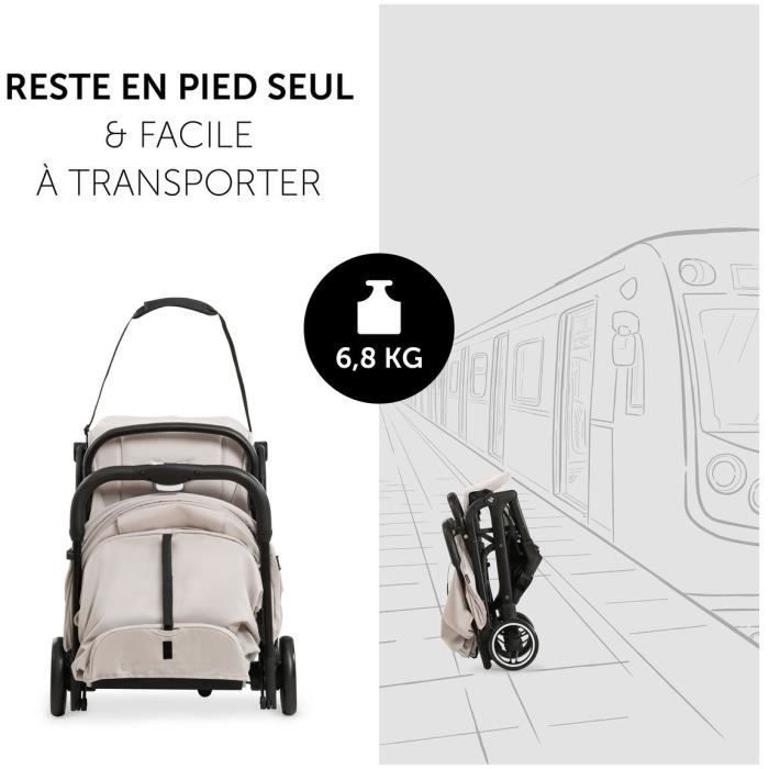 HAUCK - Poussette compacte - TRAVEL N CARE - 4 roues - Pliage à 1 main - Beige