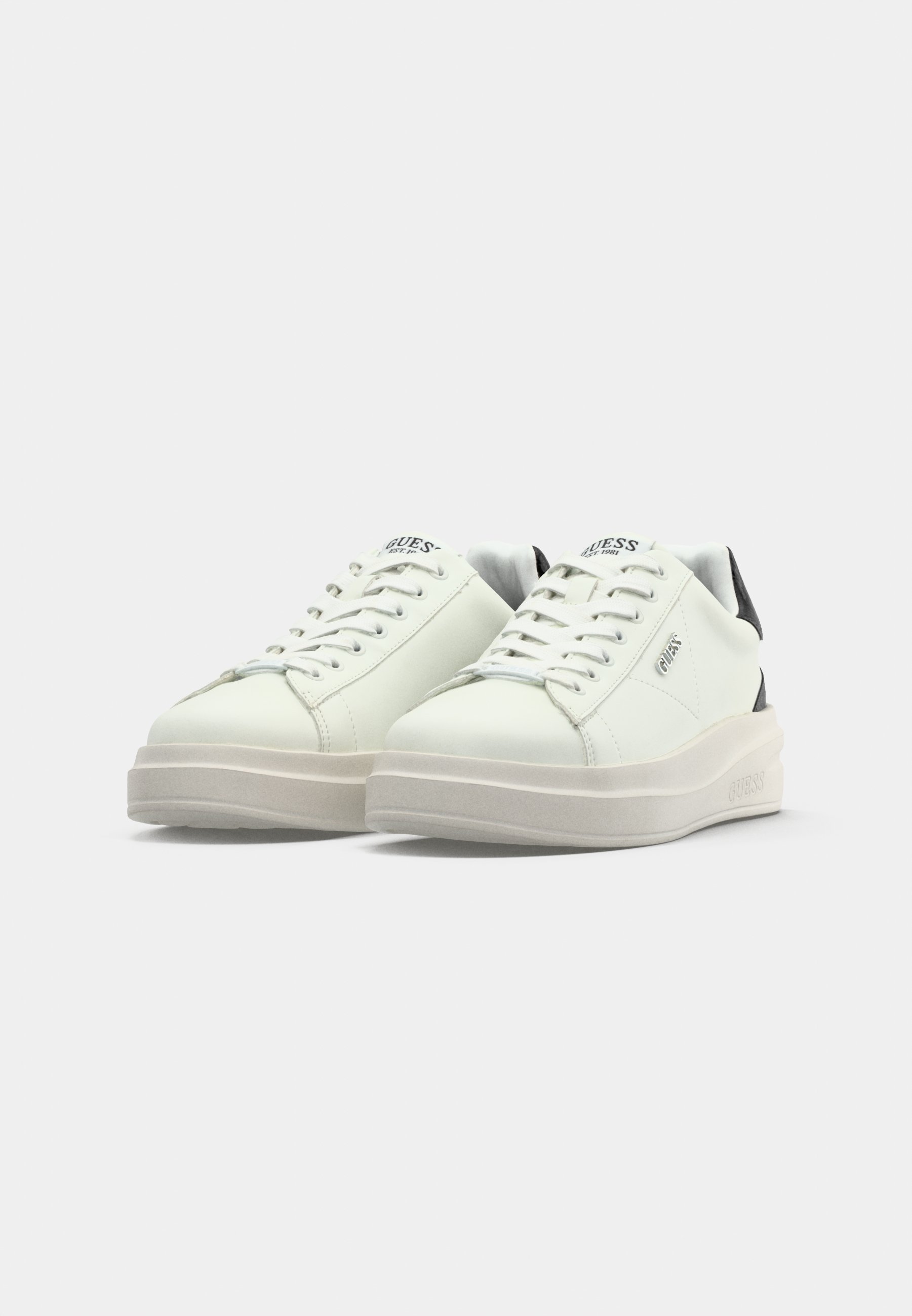 Guess ELBINA - Sneakers - wit/zwart