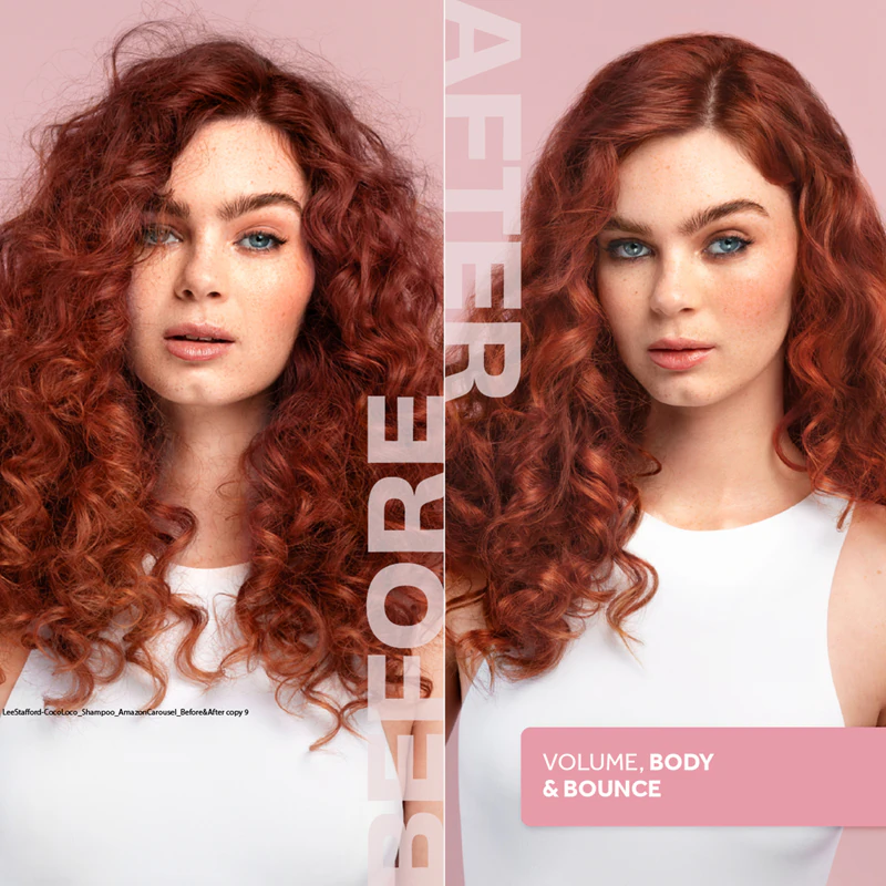 Mousse volumizadora de luxo Lee Stafford CoCo LoCo Agave para cabelos finos e delicados.