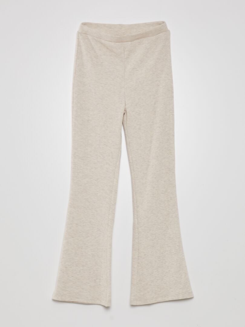 Calça legging boca de sino - BEGE