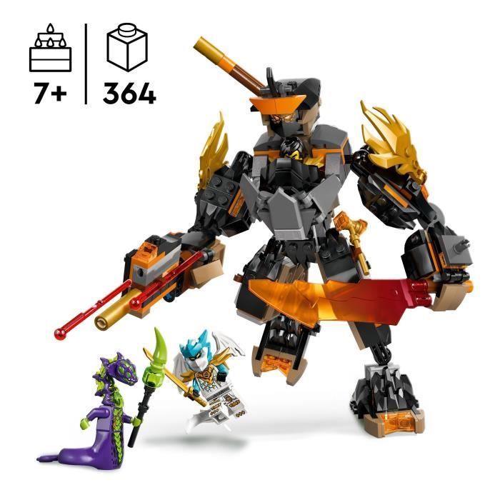 LEGO NINJAGO 71854 La missione robotica di Cole e Zane - Set di costruzioni per bambini dai 7 anni in su