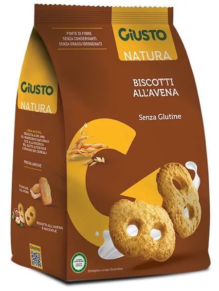 GIUSTO Galletas de avena sin gluten Giusto 250 g Crujientes y desmenuzables