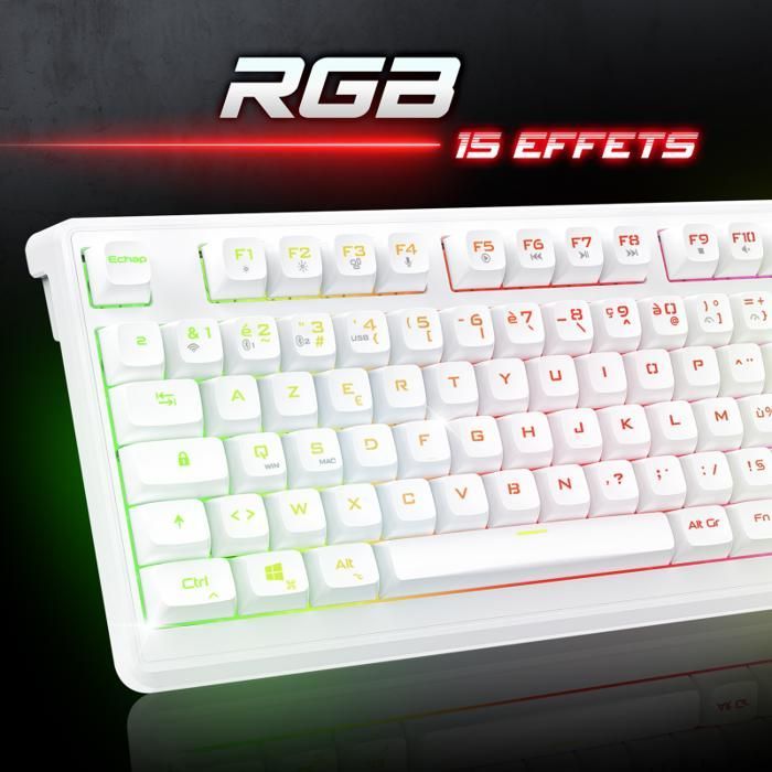 Gaming Keyboard - SPIRIT OF GAMER - K60 - Bluetooth Wireless - RGB Backlighting - 15 RGB Effects