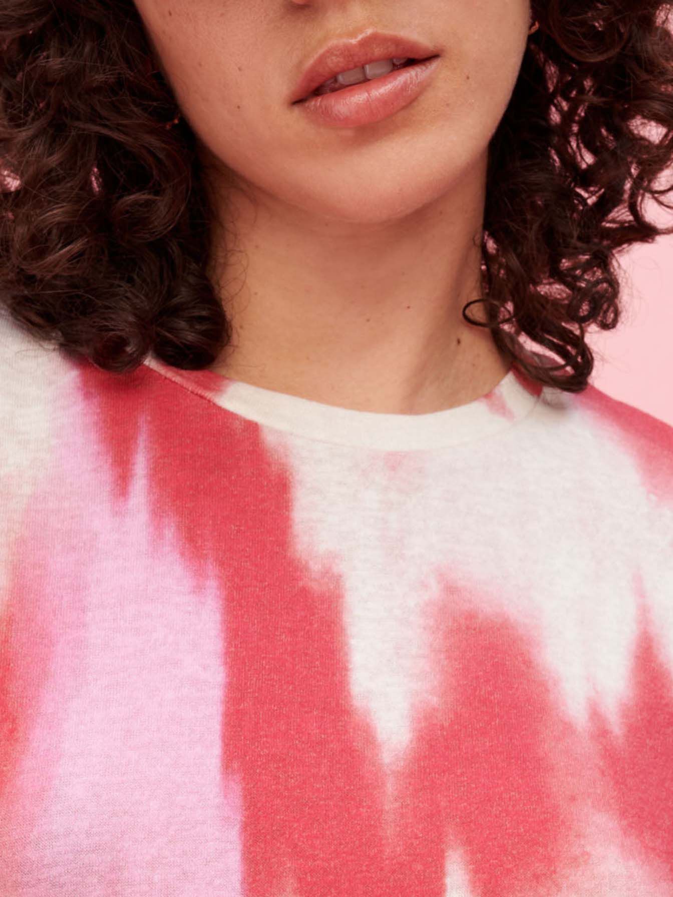 Tricou fuchsia tie and dye - Fuchsia tie dye