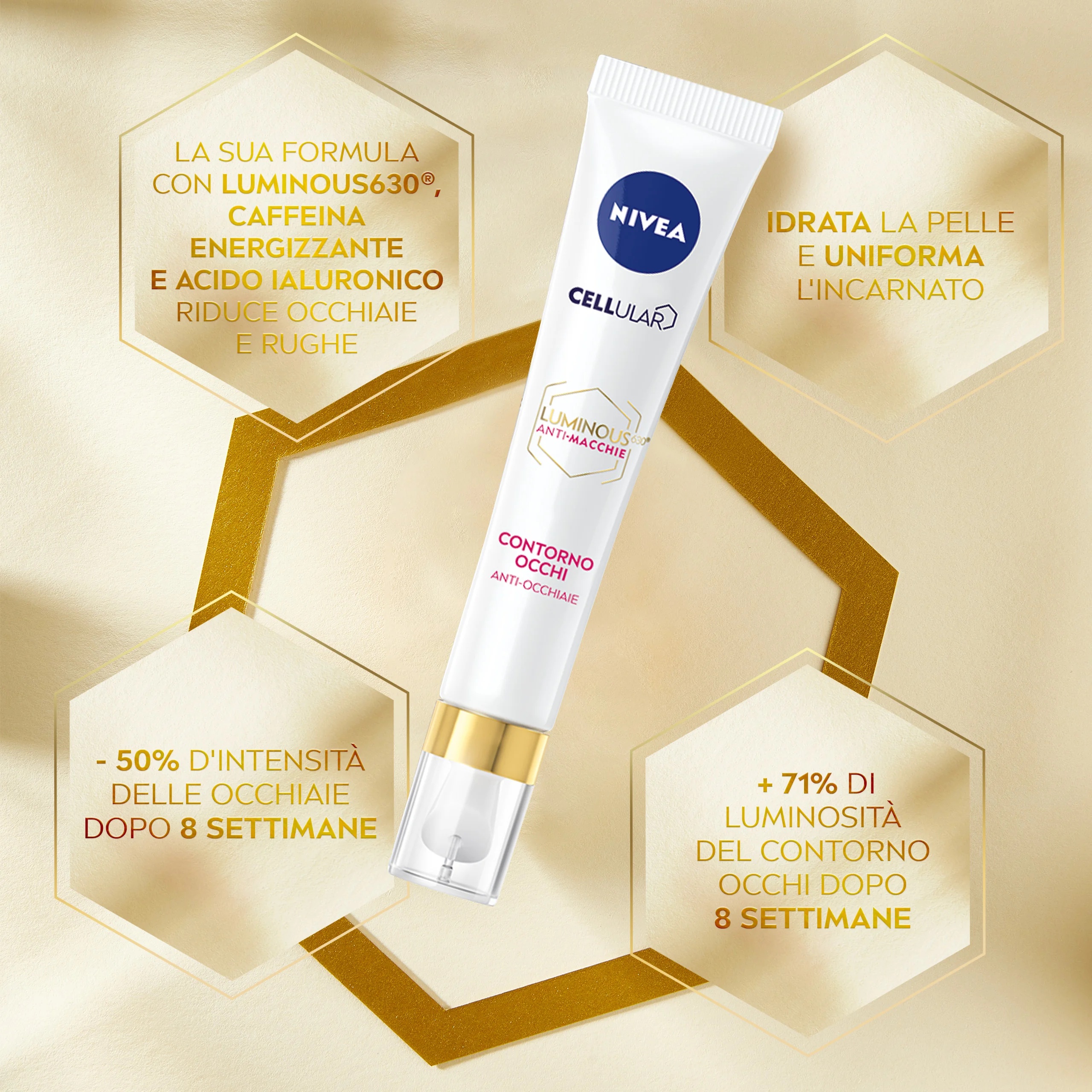 NIVEA Cellular Luminous Anti-Blemish Augencreme 15 ml gegen dunkle Augenringe