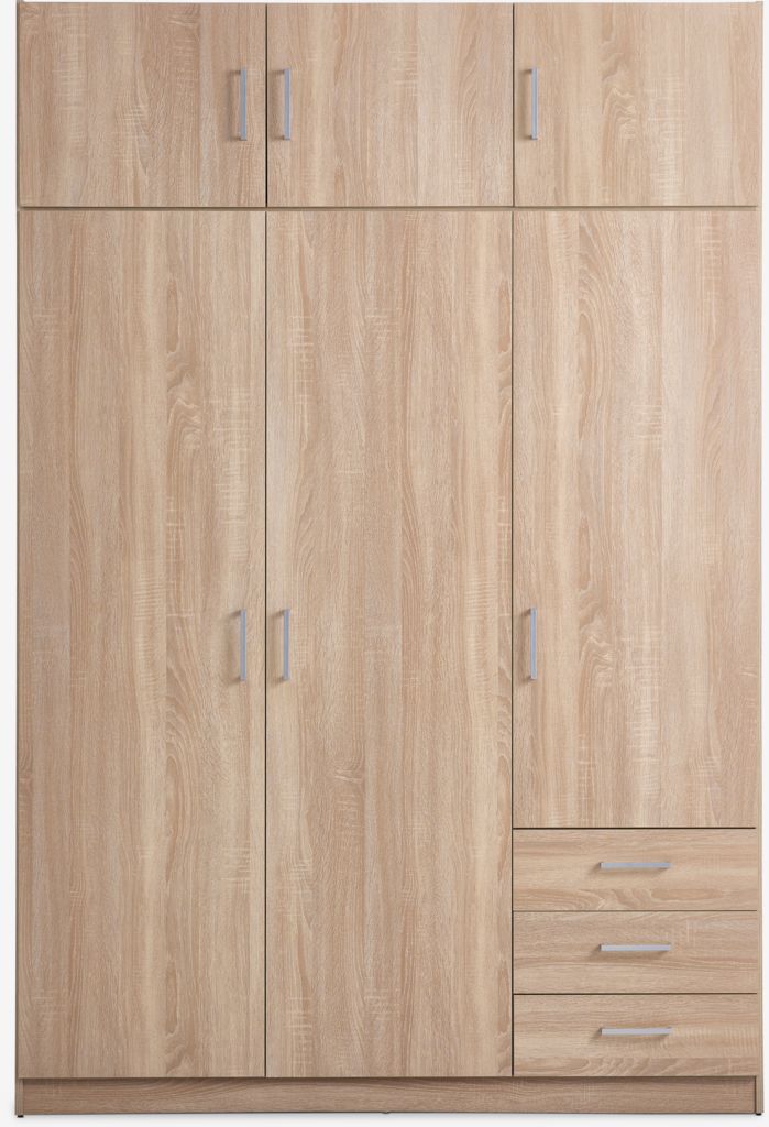 FANDRUP Omarica FANDRUP 145x176 3 vrata/3 predali, barva svetlega hrasta