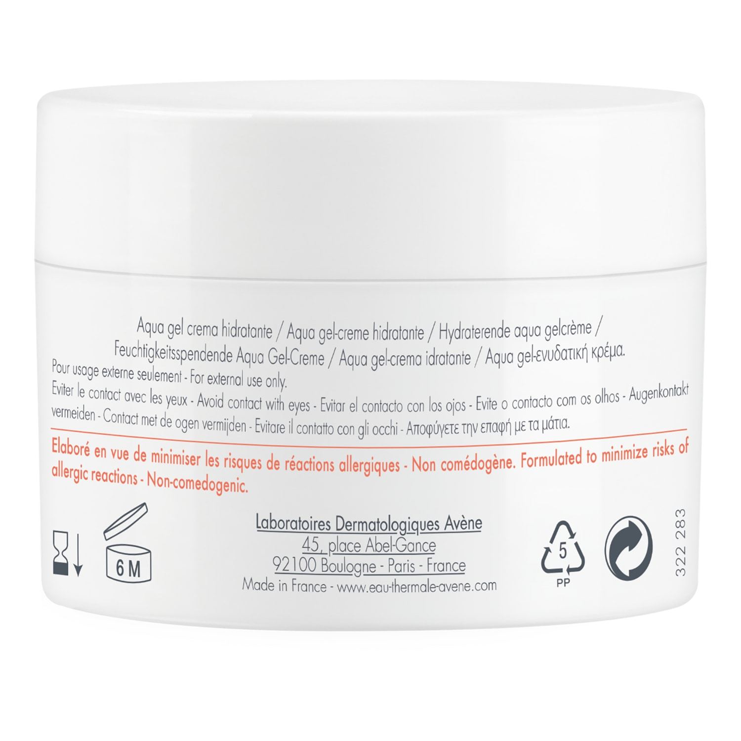 Avène Hydrance Aqua-Gel veido kremas - 50 ml