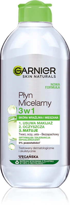 Água Micelar 3 em 1 Garnier Skin Naturals para pele mista e sensível