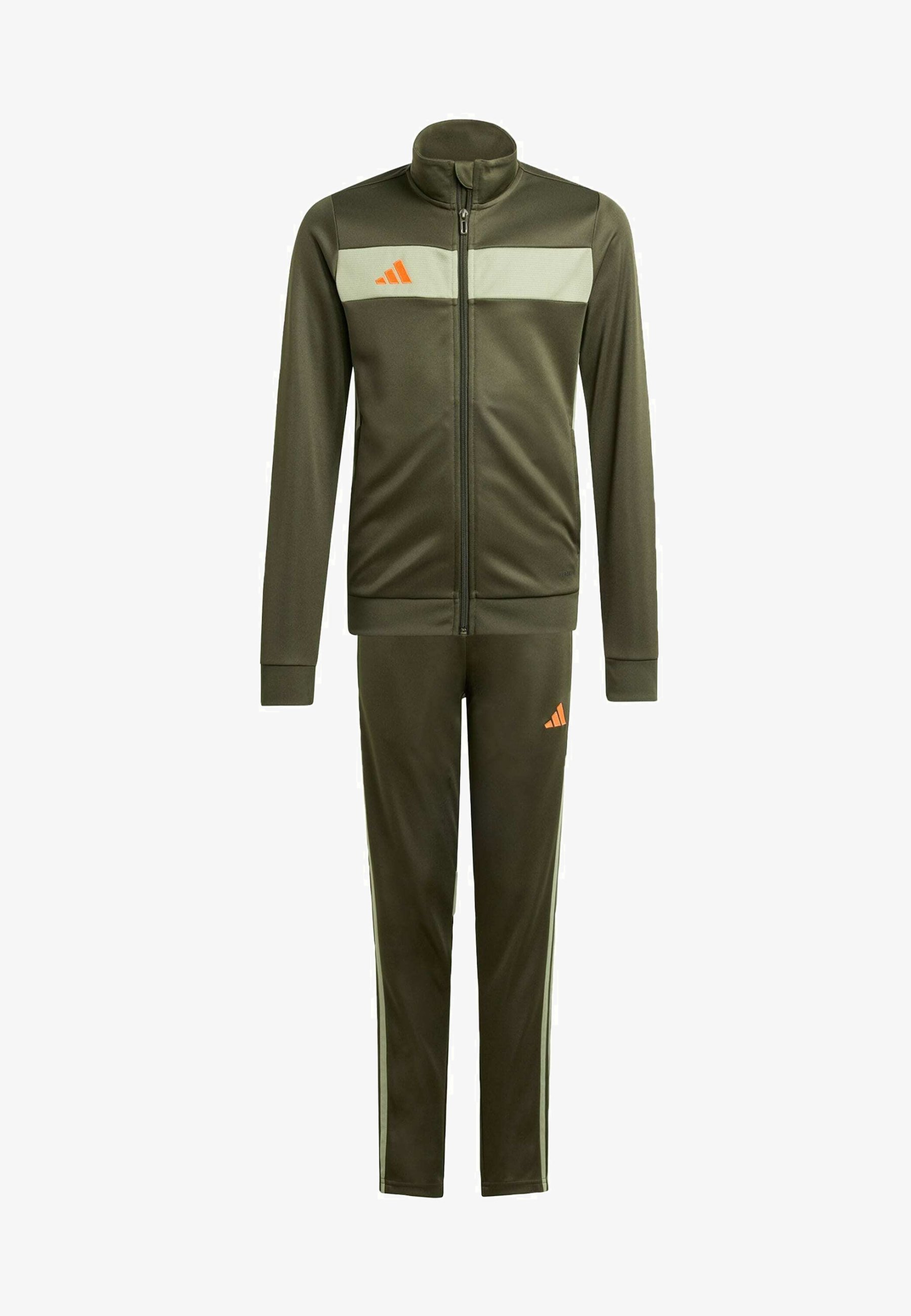 adidas Performance TIRO25 ESSENTIALS SET - Trainingsanzug - Nachtgrün, Cargo-Zelt, Impact Orange