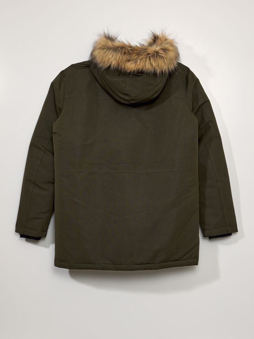 Parka com capuz - Cáqui