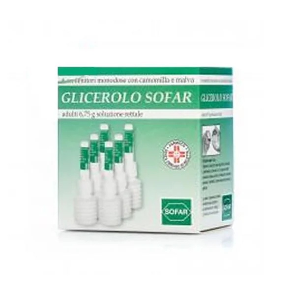 SOFAR Glycerol Sofar Rectale oplossing voor volwassenen 6,75 g 6 zakjes voor eenmalig gebruik met kamille en malva