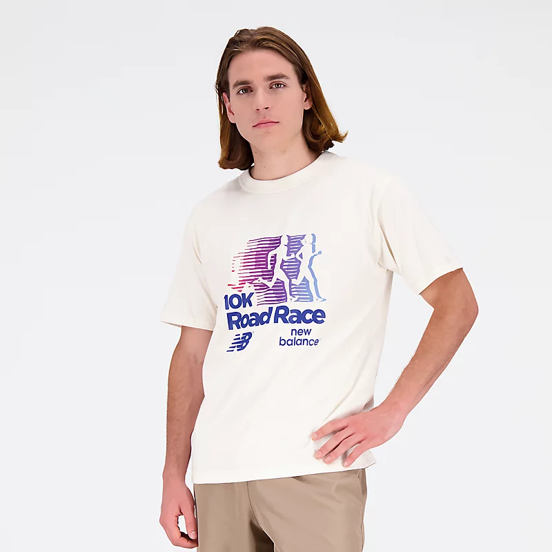 Férfi Athletics Remastered grafikus pamut jersey póló - SZÜRKE