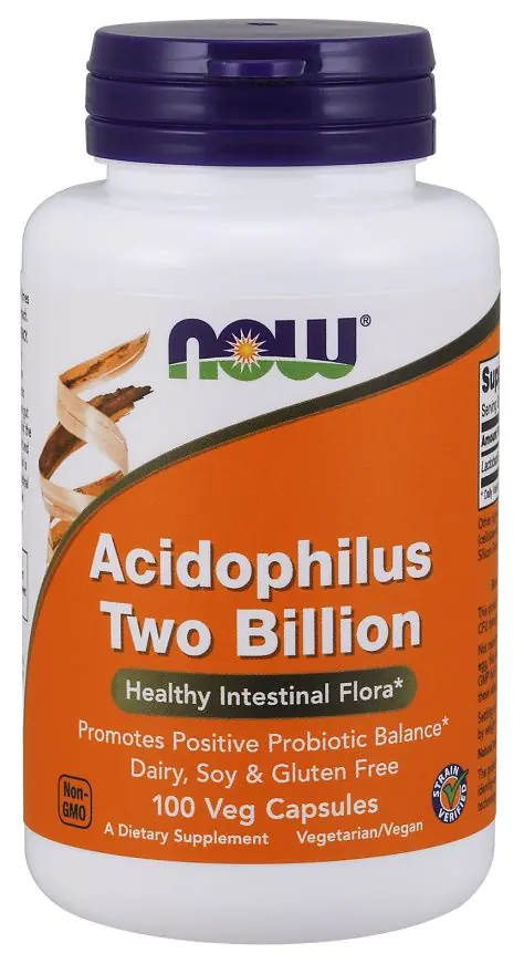 Now Foods Acidophilus Two Billion, Suplement diety zawierający żywe kultury bakterii, Kapsułki