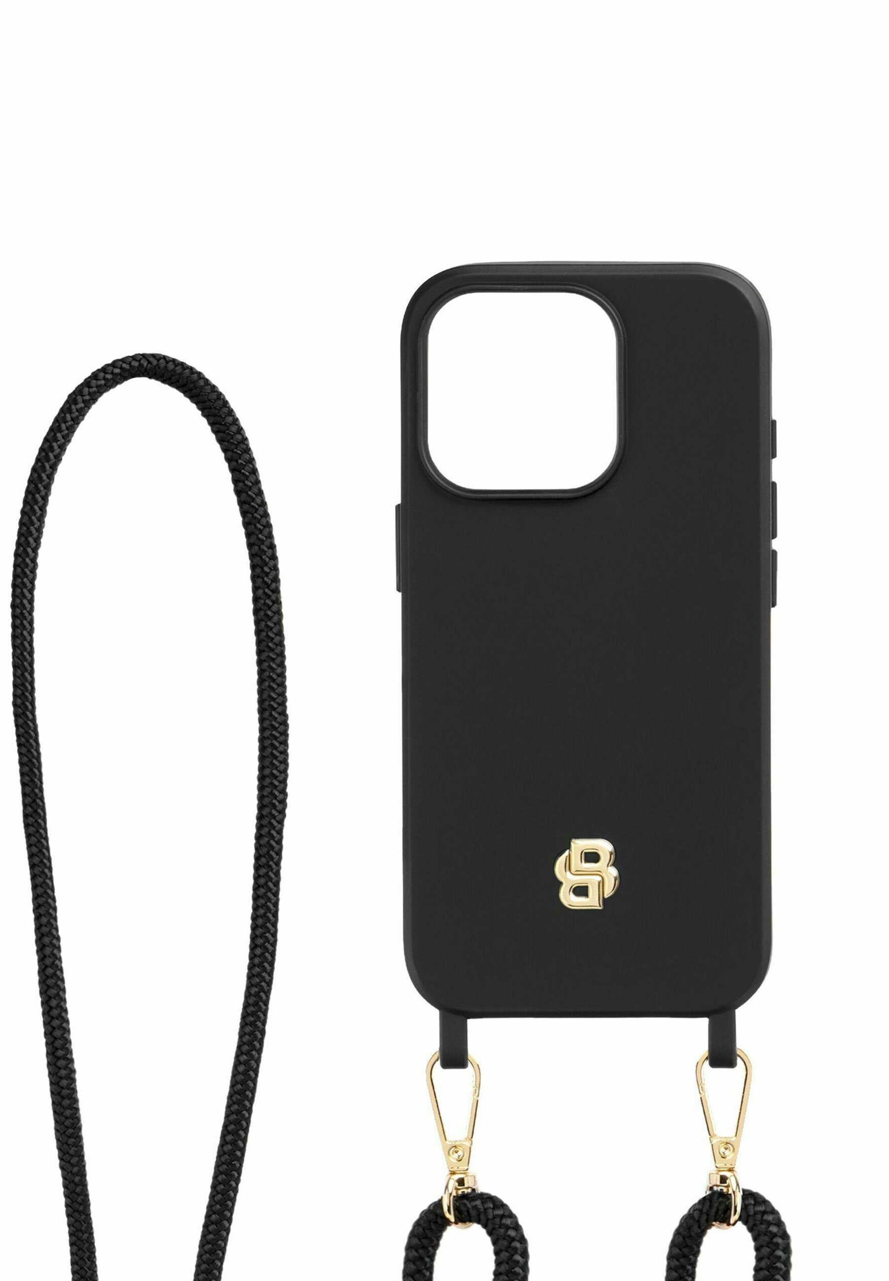 BOSS DOUBLE VOOR IPHONE 16 PRO - Telefoonhoesje - zwart/goud