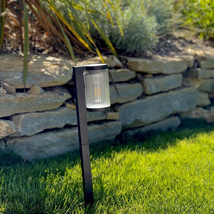 Lot 2 balises solaires - LUMISKY - BEAMLIT - LED blanc chaud - H58 cm - Eclairage jardin allée terrasse