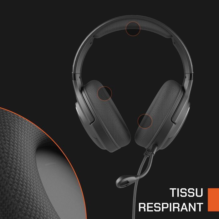 Wired gaming headset - NOVA GAMING - Borealis - Detachable microphone - RGB LED - Black