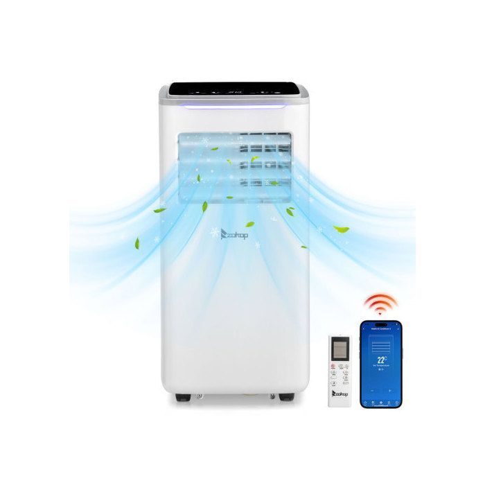 Condizionatore d'aria portatile da 10000 BTU 2,9 kW - Controllabile tramite app - Timer 24 ore - 3 in 1
