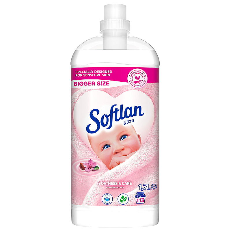 Softlan Huuhteluaine 1,7 l Pehmeyttä ja hoitoa
