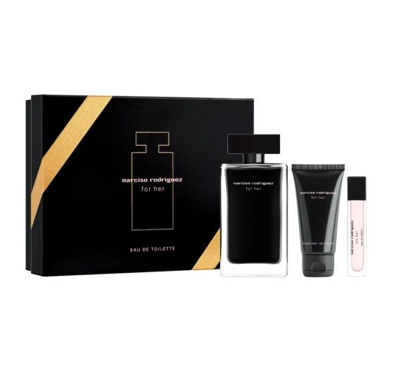 Narciso Rodriguez for Her woda toaletowa spray 100 ml   10 ml   balsam do ciała 50 ml