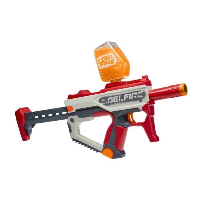 Nerf Pro Gelfire Mythic Blaster – 1600 hydratisierte Kugeln, Schutzbrille und wiederaufladbarer Akku