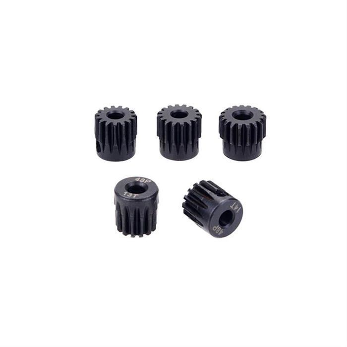 Lot de Pignons 13T à 17T 48Dp pour Moteur Brushless 1:10 RC – Pour Monster, Buggy, Camion – Métal Résistant, Noir