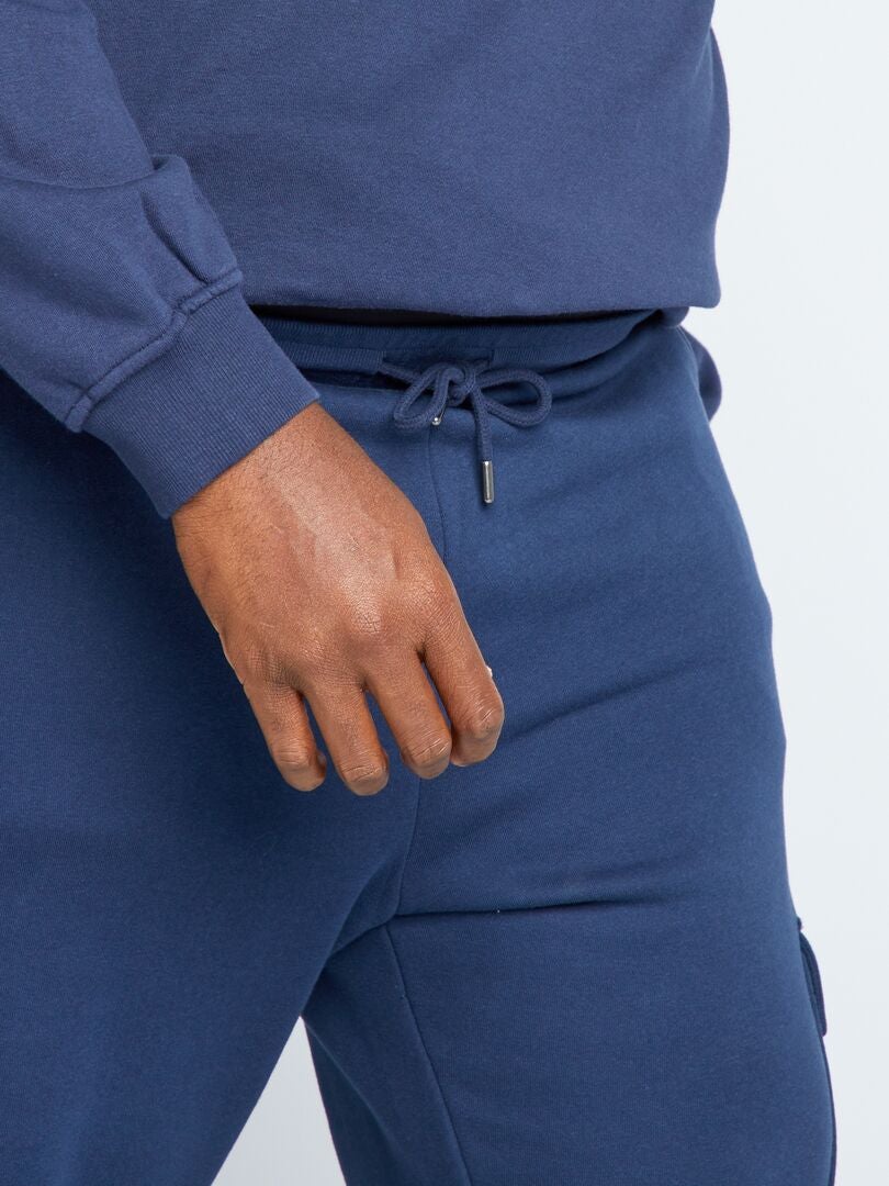 Calça de moletom estilo jogger - Azul e Preta