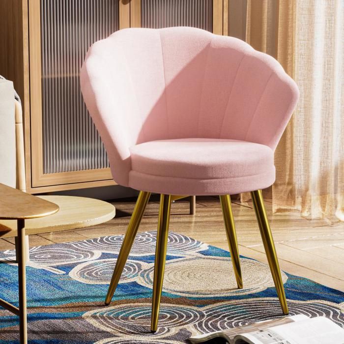 YIPEEMA. 1 PIEZA, SILLA MULTIFUNCIONAL DE TERCIOPELO, SILLA DE COMEDOR, 42X40X80CM, ROSA.
