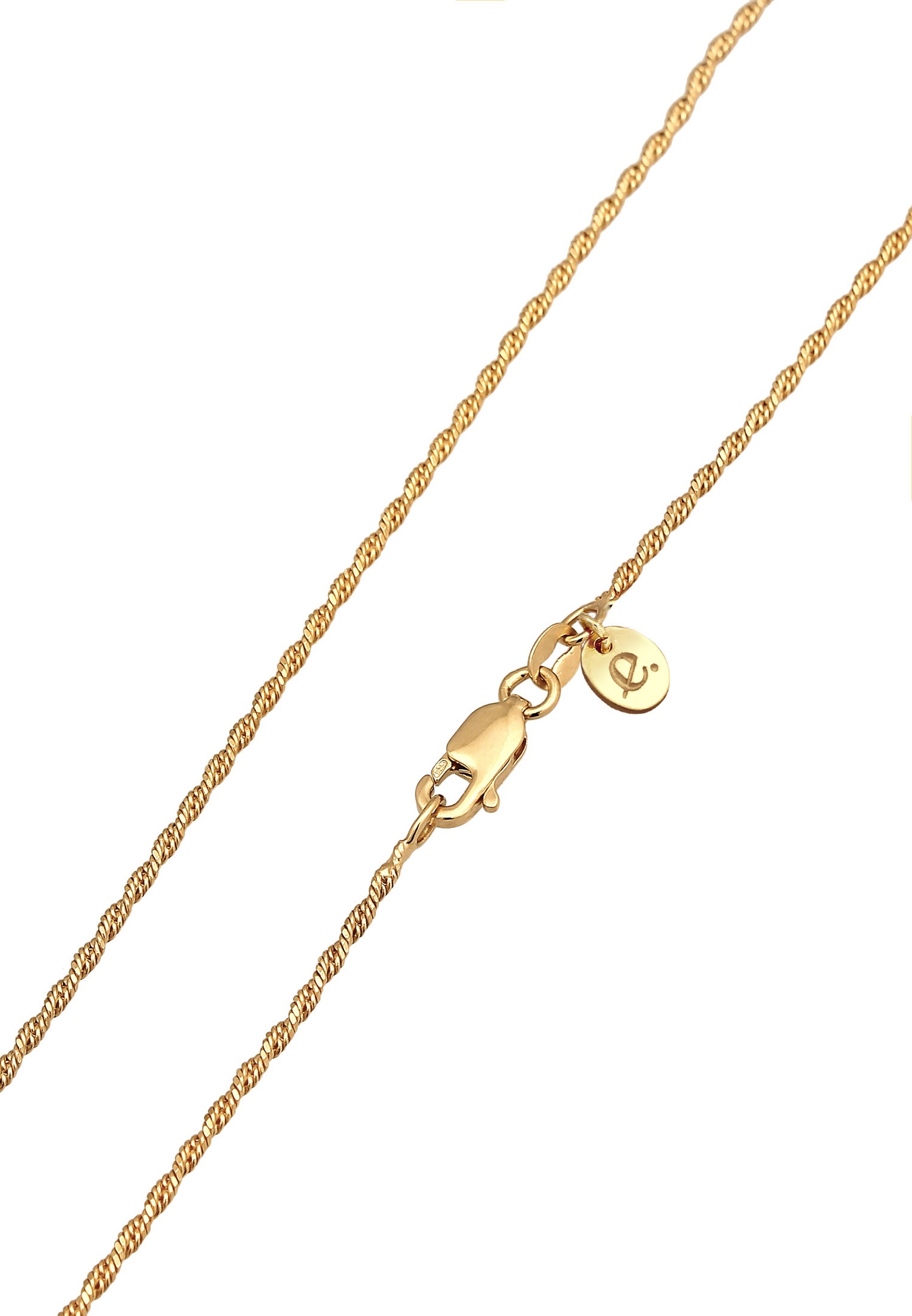 Elli PREMIUM Pendentif femme élégant avec pierre précieuse de quartz en argent sterling 925 plaqué or