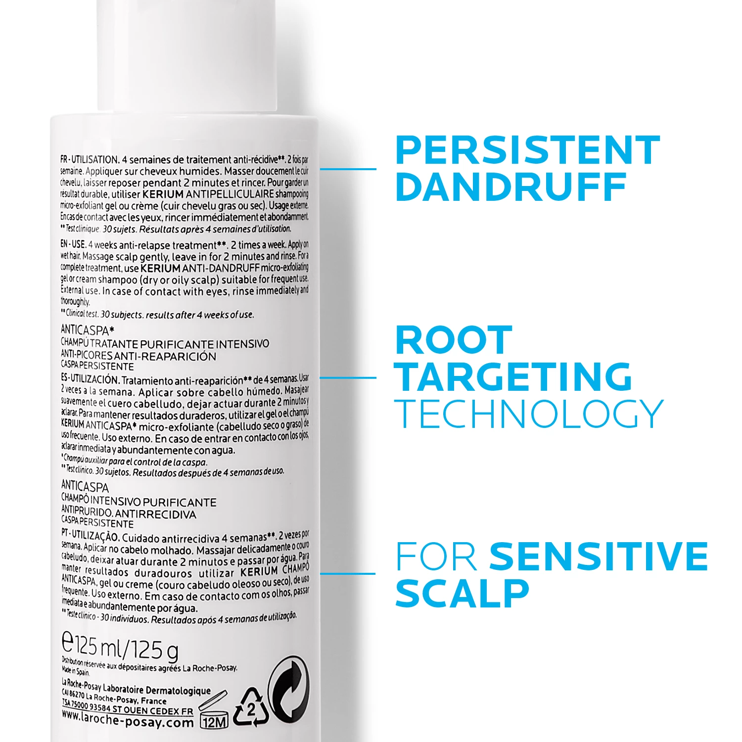 Kerium DS korpásodás elleni sampon 125 ml - La Roche-Posay