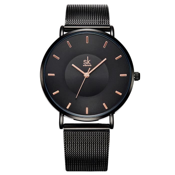 SHARPHY Women's Brand Watch 2022 Quartz Bracelet Waterproof Simple Black, very elegant and popular