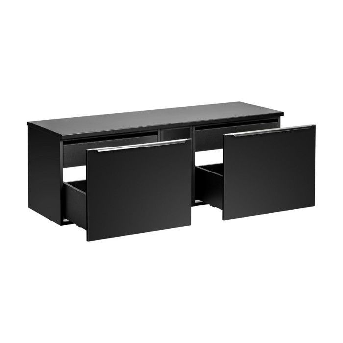 Σετ μπάνιου - GENERIC - Rosario Black - Διπλοί νιπτήρες - 140 cm - Επιτοίχια μονάδα