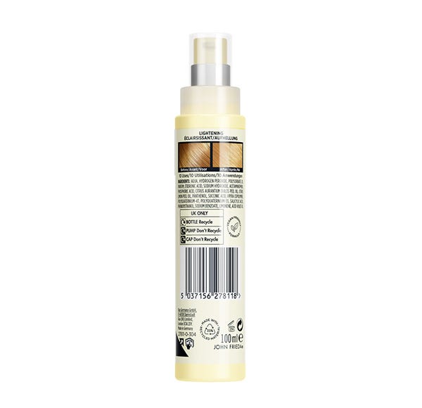Spray clarificator pentru păr blond transparent Go Blonder | 100 ml