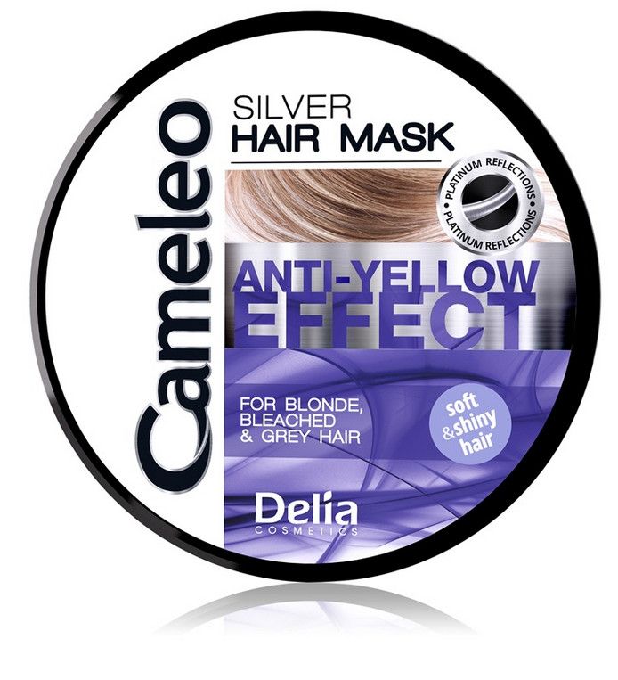 Srebrna maska protiv žutila za farbanu kosu Maske za kosu