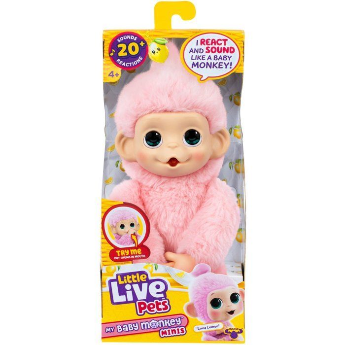 Peluche - LITTLE LIVE PETS - La mia mini scimmietta - Rosa - Età 4+