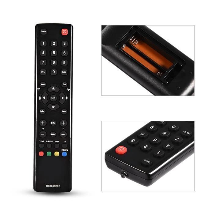 Mando a distancia - TCL - RC3000E02 - Negro - 21,5 cm - Sencillo