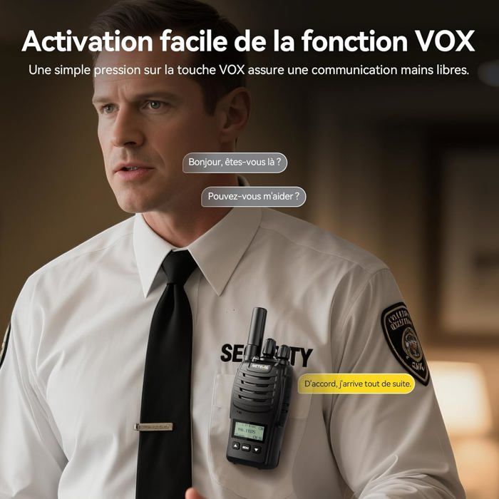 Walkie Talkie profesional Retevis H777D, walkie talkie de largo alcance, pantalla LCD, botones, para uso en seguridad y hoteles (paquete de 10)